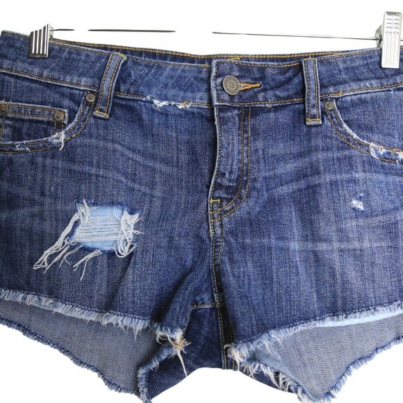 Aritzia Talula Denim Jean Cut Off Y2K Low Rise Beach Shorts Low Rise Micro - Picture 2 of 6